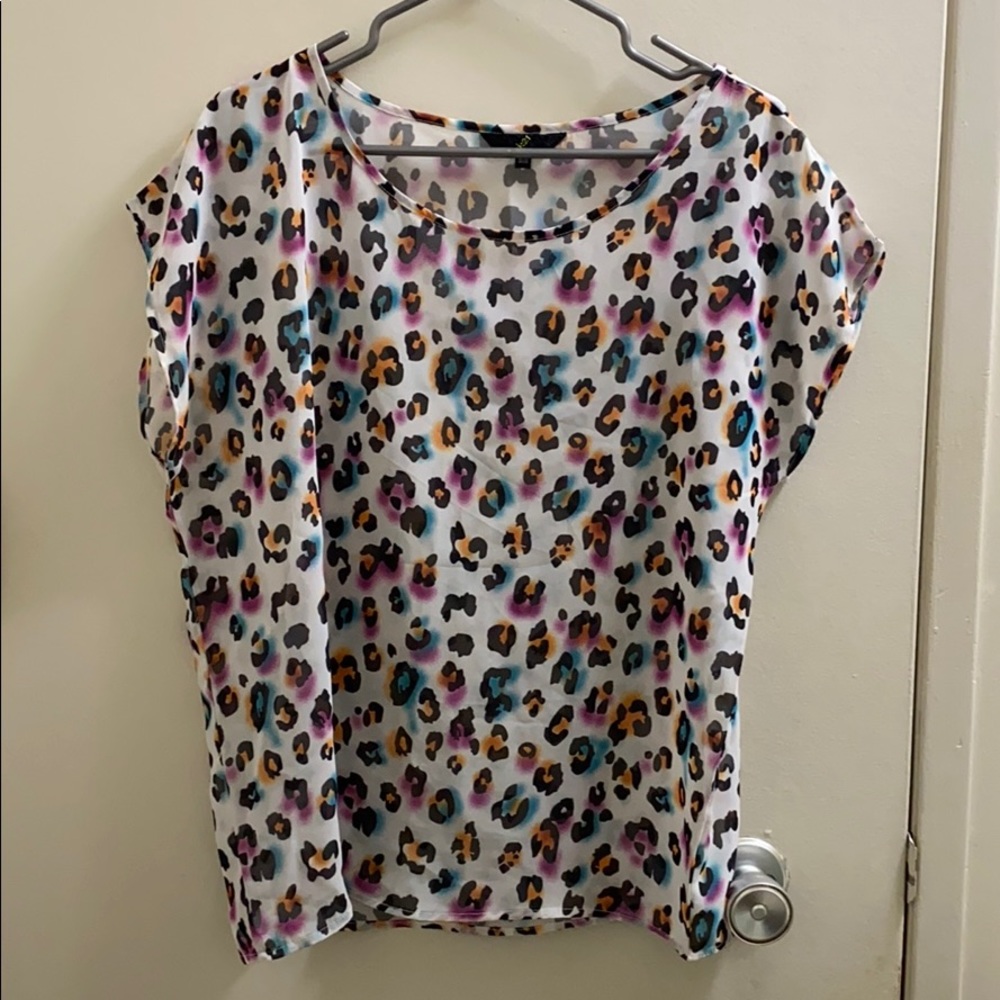 💜4/$30 - Multicolour leopard print top